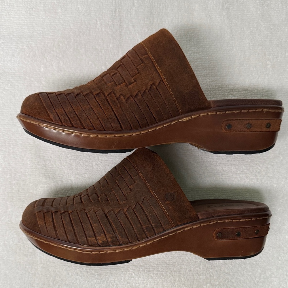Born Yucatán Distressed Brown Clog Size 9 - Picture 3 of 14